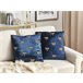 Beliani Almofada decorativa BLUESTEM 45x45 Azul Marino