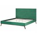 Beliani Cama com estrado Veludo BAYONNE 191x212 Verde