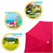 Guarda-sol octogonal de com teto duplo e proteção UV35 + Aktive Beach Vermelho