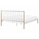 Beliani Cama com estrado Metal MAURS 167x209 Branco
