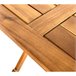 Conjunto de mesa e cadeiras dobráveis ​​de madeira para jardim Natural