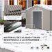 Abrigo e Jardim Metálico Aço galvanizado e PP Outsunny 386 Cinza Claro