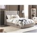Beliani Cama com armazenamento Veludo LUBBON 190x217 Cinza Claro