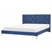 Beliani Cama Veludo LIMOUX 167x213 Azul Marino