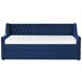 Beliani Cama nido Terciopelo MONTARGIS 91x219 Azul Marino