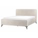Beliani Cama com estrado Poliéster VALOGNES 172x220 Cinza Claro
