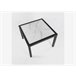 Mesa de jantar quadrada KERAMIC Branco/ Preto