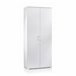 Armário multiuso com 2 portas com efeito madeira 90 Branco