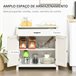 Aparador MDF, Melamina de Madeira HOMCOM Branco