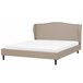 Beliani Cama com estrado Poliéster COLMAR 192x215 Areia