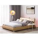 Beliani Cama LED Piel PARIS 215x228 Dourado
