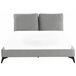 Beliani Cama com estrado Veludo MELLE 176x233 Cinza