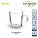 Conjunto de 4 xícaras de café com alça coleção VIVALTO Transparente