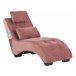 Beliani Chaise-longue Veludo SIMORRE Rosa Talco