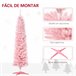 Árvore de Natal PVC, metal e plástico HOMCOM, casa - natal Rosa