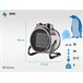 Aquecedor industrial Preto / Cinza