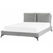 Beliani Cama Veludo MELLE 156x233 Cinza
