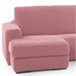 Cobertura para chaise longue com braço esquerdo curto NIAGARA Rosa Talco