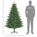 Árvore Natal Artificial PE, PVC, Metal HOMCOM, casa - natal Verde