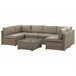 Beliani Conjunto lounge BELVEDERE Castanho