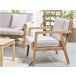 Beliani Conjunto de jardín Madera de acacia PALLANO Cinza Escuro