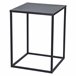 Well Home Conjunto de 2 mesas quadradas de metal Preto