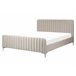 Beliani Cama Veludo LUNAN 166x215 Cinza