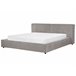 Beliani Cama Poliéster LINARDS 230x242 Castanho Claro