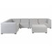 Beliani Conjunto lounge AREZZO Cinza Claro