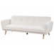 Beliani Sofá de 3 lugares Bouclé FLORLI Branco/ Bege