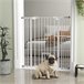 Barreira de Segurança Cães Aço e Plástico PawHut Branco