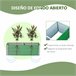Caixa de Plantio Aço Outsunny, varanda e jardim - jardinagem Verde