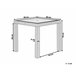 Beliani Mesa de jardim FOSSANO 80x80 Branco