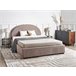 Beliani Cama com armazenamento Bouclé VAUCLUSE 174x214 Bege