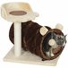Arranhador para Gatos Melamina de Madeira, Pelúcia e Juta PawHut Castanho