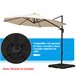 Base Chapéu de Sol HDPE Outsunny 100x100 Preto