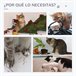 Arranhador para Gatos Aglomerado de Madeira, Pelúcia e Sisal Cinza