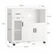 Aparador de Cozinha para Microondas com Rodas SoBuy FSB78-W 40 Branco