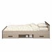 Cama Jovem Village com 2 gavetas e 1 nicho 90x203 Branco/cinza