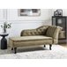 Beliani Chaise longue versão à direita Veludo NIMES Verde