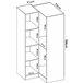 Armário 2 portas com efeito madeira 91 Branco