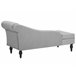 Beliani Chaise longue derecho Terciopelo PESSAC Cinza Claro