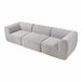 Sofá modular de 3 lugares Hurvas bouclé Branco