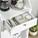 Armário para Micro-Ondas MDF HOMCOM, casa - cozinha Branco