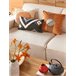 Beliani Almofada decorativa MOONFLOWER Bege