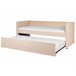 Beliani Cama com estrado Bouclé TROYES 99x213 Bege