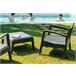Conjunto de jardim em grafite MIAMI TETE Cinza