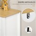Aparador MDF, Painel de Partículas e Vidro HOMCOM 120 Branco