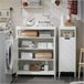 Armário de banho multifunções com 2 portas BZR121-W SoBuy Branco