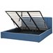 Beliani Cama com estrado Poliéster DREUX 191x214 Azul